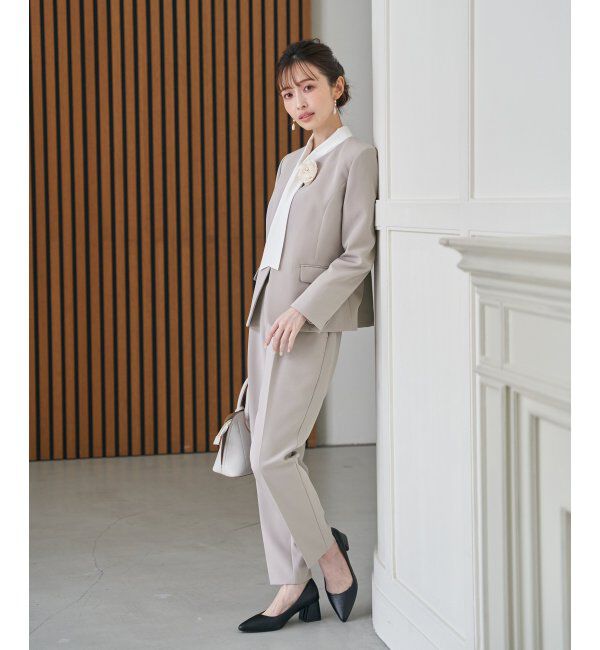 IKKA LOUNGE「【洗濯機で洗える／セットアップ対応】ウォッシャブルキーネックジャケット」|その他|