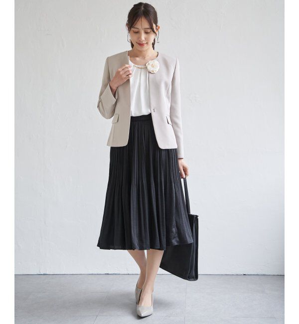 IKKA LOUNGE「【洗濯機で洗える／セットアップ対応】ウォッシャブルキーネックジャケット」|その他|