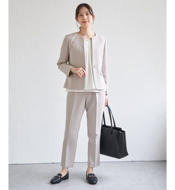 IKKA LOUNGE「【洗濯機で洗える／セットアップ対応】ウォッシャブルキーネックジャケット」|その他|