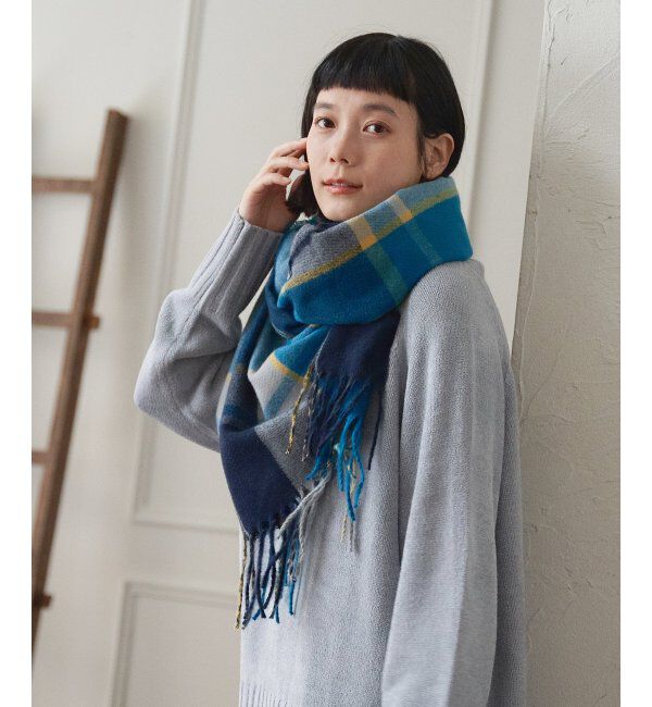 Lbc with Life「チェックストール 22AW-1」|マフラー|