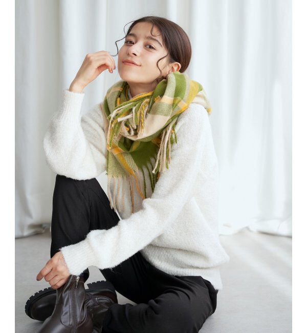 Lbc with Life「チェックストール 22AW-1」|マフラー|