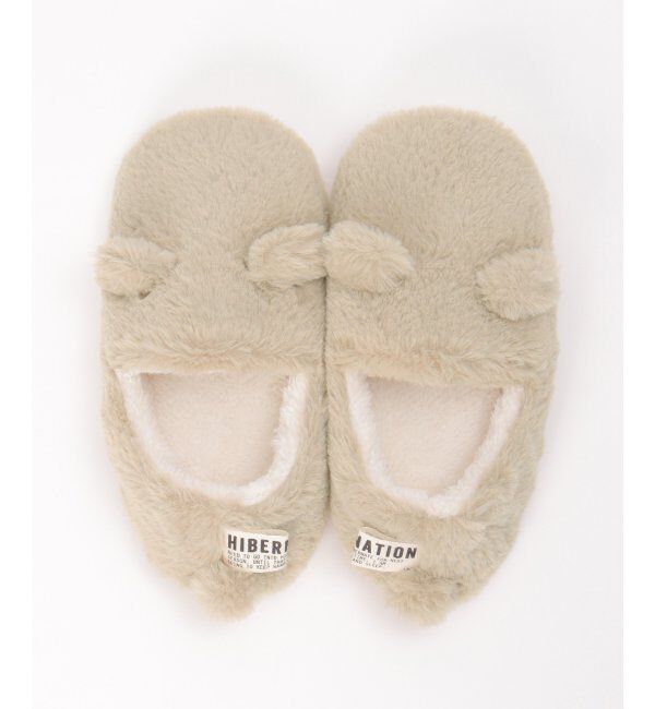 Lbc with Life「HIBARNATION クマルームシューズ」|ルームシューズ|