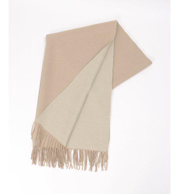 Lbc with Life「リバーシブルストール」|マフラー|ベージュ