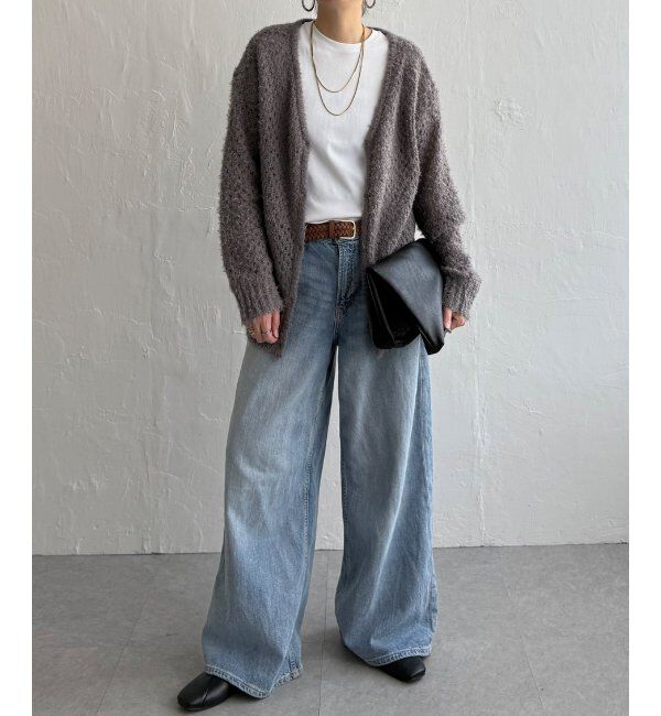 Lbc with Life「フェザーメッシュカーディガン」|カーディガン|