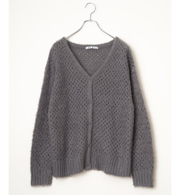 Lbc with Life「フェザーメッシュカーディガン」|カーディガン|