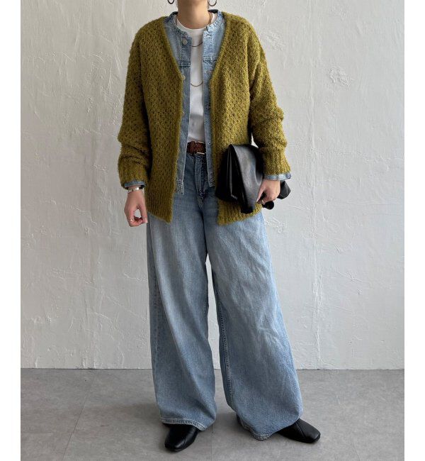 Lbc with Life「フェザーメッシュカーディガン」|カーディガン|