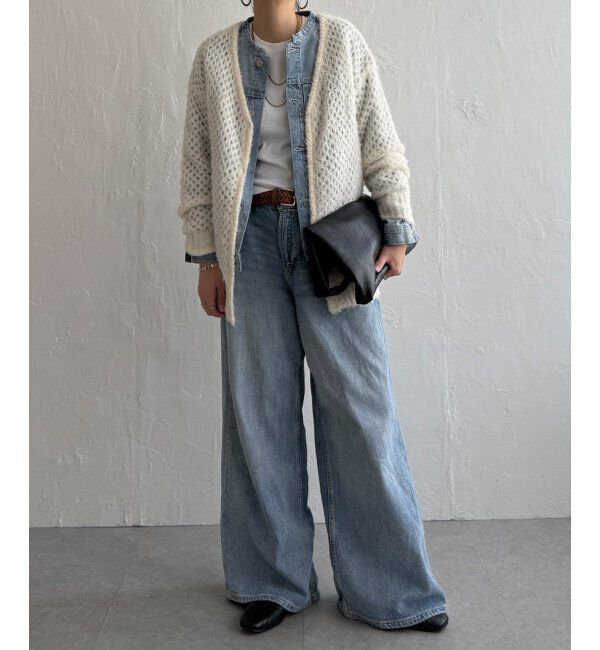 Lbc with Life「フェザーメッシュカーディガン」|カーディガン|