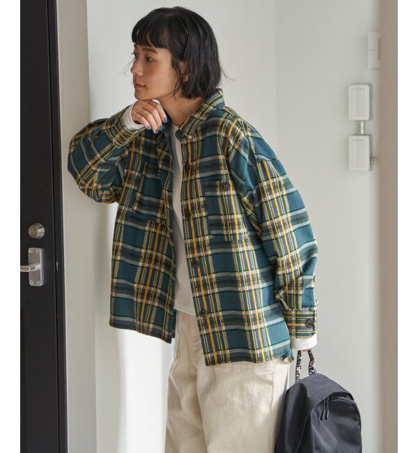 Lbc with Life「モールチェックCPOシャツ」|シャツ・ブラウス|グリーン