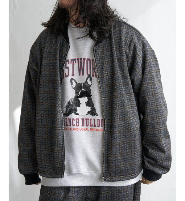 VENCE share style「ニットフリースブルゾン」|その他|ブラック