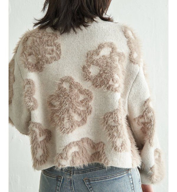 VENCE share style「BIGフラワーモチーフジャガードプルオーバー」|ニット・セーター|
