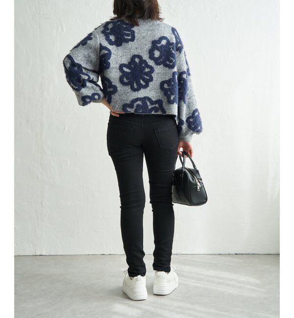 VENCE share style「BIGフラワーモチーフジャガードプルオーバー」|ニット・セーター|
