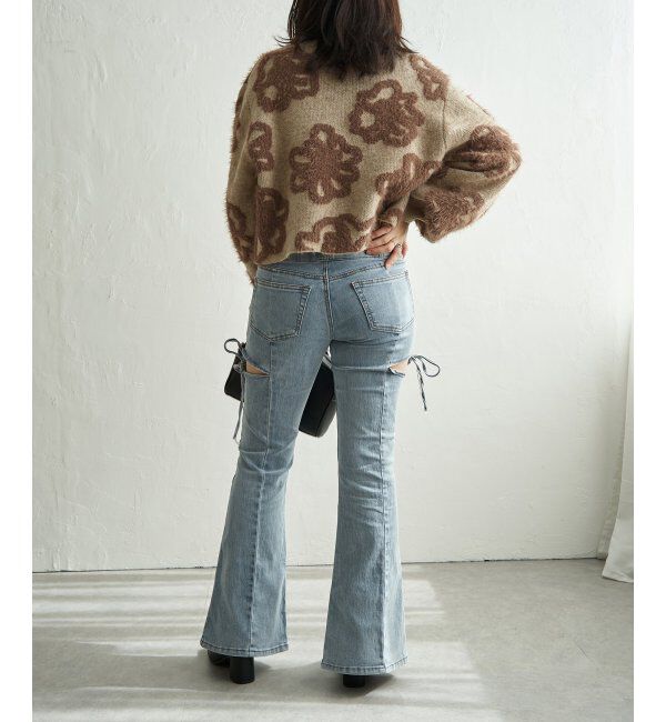 VENCE share style「BIGフラワーモチーフジャガードプルオーバー」|ニット・セーター|