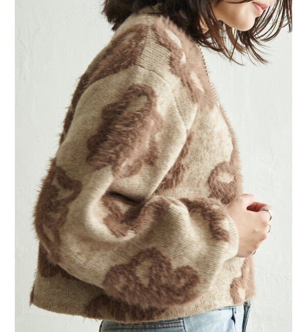 VENCE share style「BIGフラワーモチーフジャガードプルオーバー」|ニット・セーター|