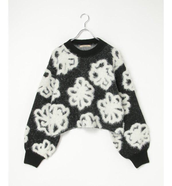 VENCE share style「BIGフラワーモチーフジャガードプルオーバー」|ニット・セーター|