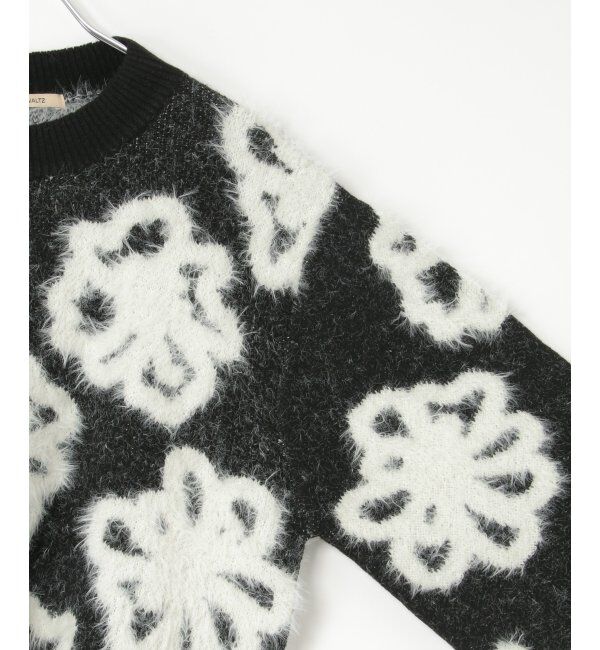VENCE share style「BIGフラワーモチーフジャガードプルオーバー」|ニット・セーター|