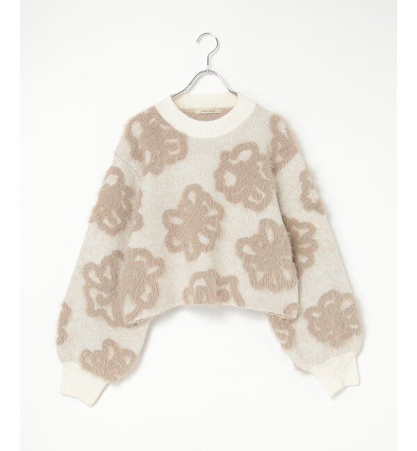VENCE share style「BIGフラワーモチーフジャガードプルオーバー」|ニット・セーター|