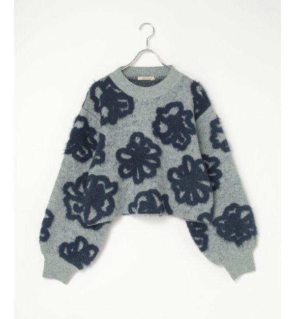 VENCE share style「BIGフラワーモチーフジャガードプルオーバー」|ニット・セーター|
