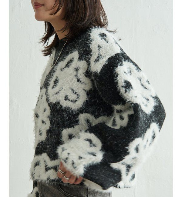 VENCE share style「BIGフラワーモチーフジャガードプルオーバー」|ニット・セーター|