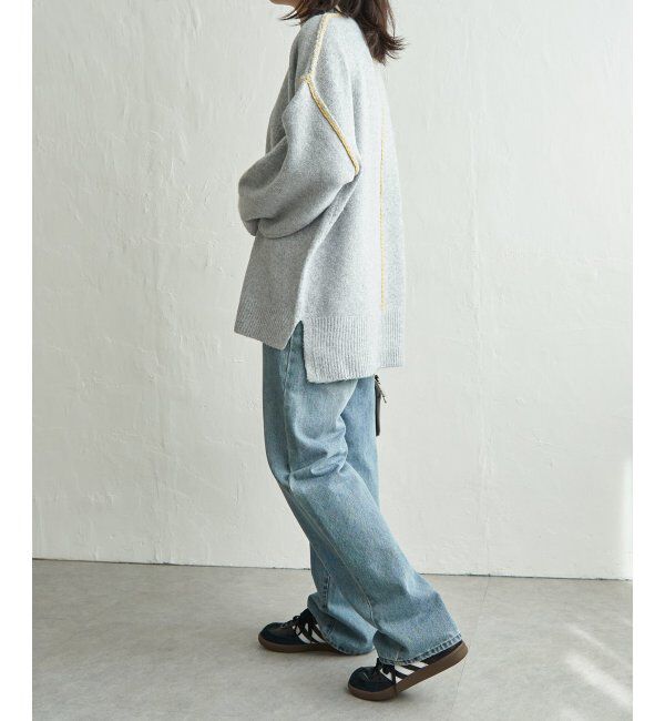 VENCE share style「配色ハンドステッチプルオーバー」|ニット・セーター|