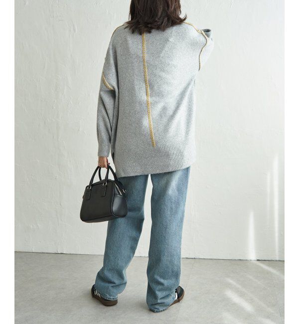 VENCE share style「配色ハンドステッチプルオーバー」|ニット・セーター|