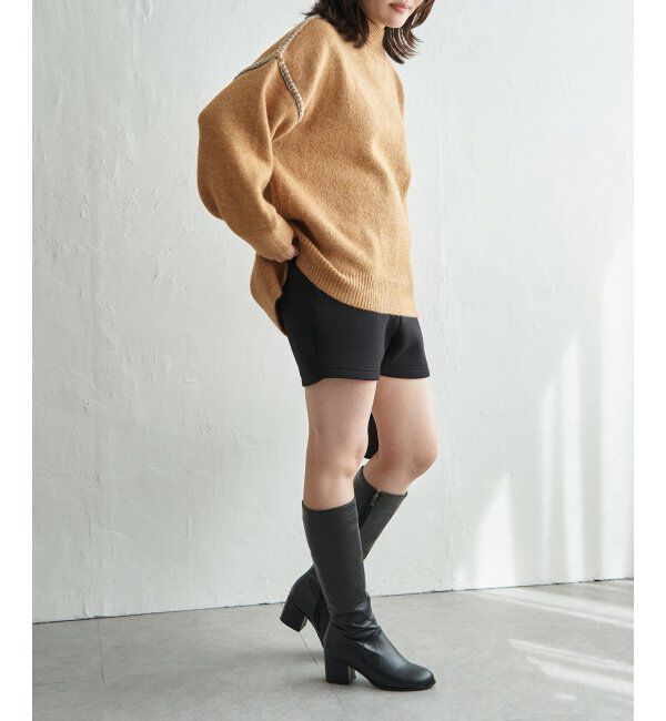 VENCE share style「配色ハンドステッチプルオーバー」|ニット・セーター|