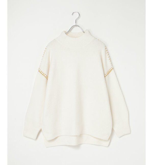 VENCE share style「配色ハンドステッチプルオーバー」|ニット・セーター|