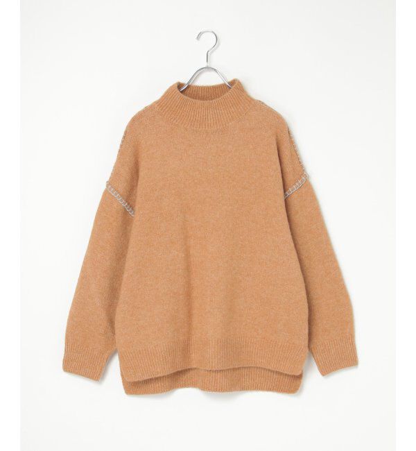 VENCE share style「配色ハンドステッチプルオーバー」|ニット・セーター|