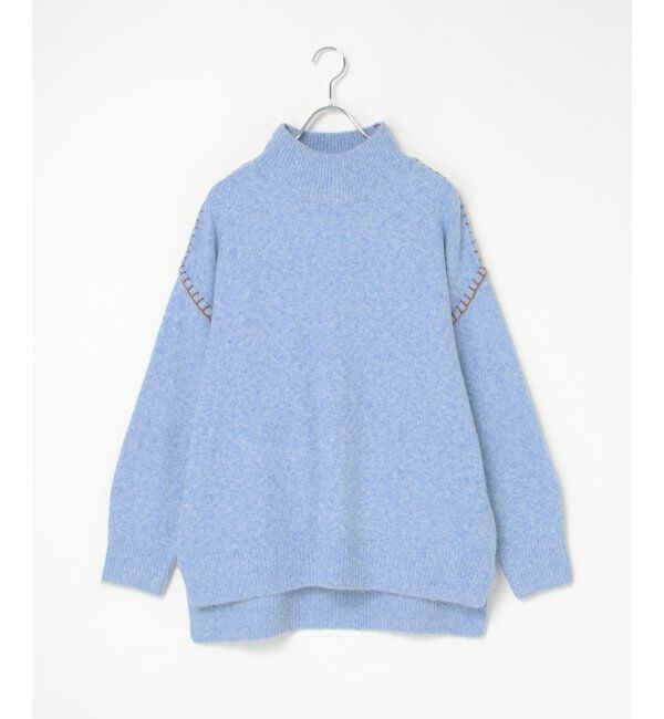 VENCE share style「配色ハンドステッチプルオーバー」|ニット・セーター|