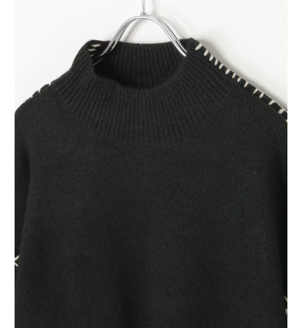VENCE share style「配色ハンドステッチプルオーバー」|ニット・セーター|