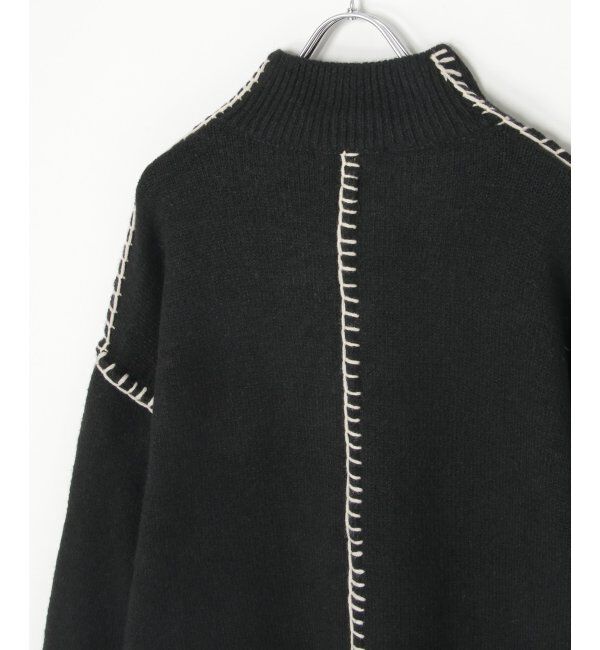 VENCE share style「配色ハンドステッチプルオーバー」|ニット・セーター|