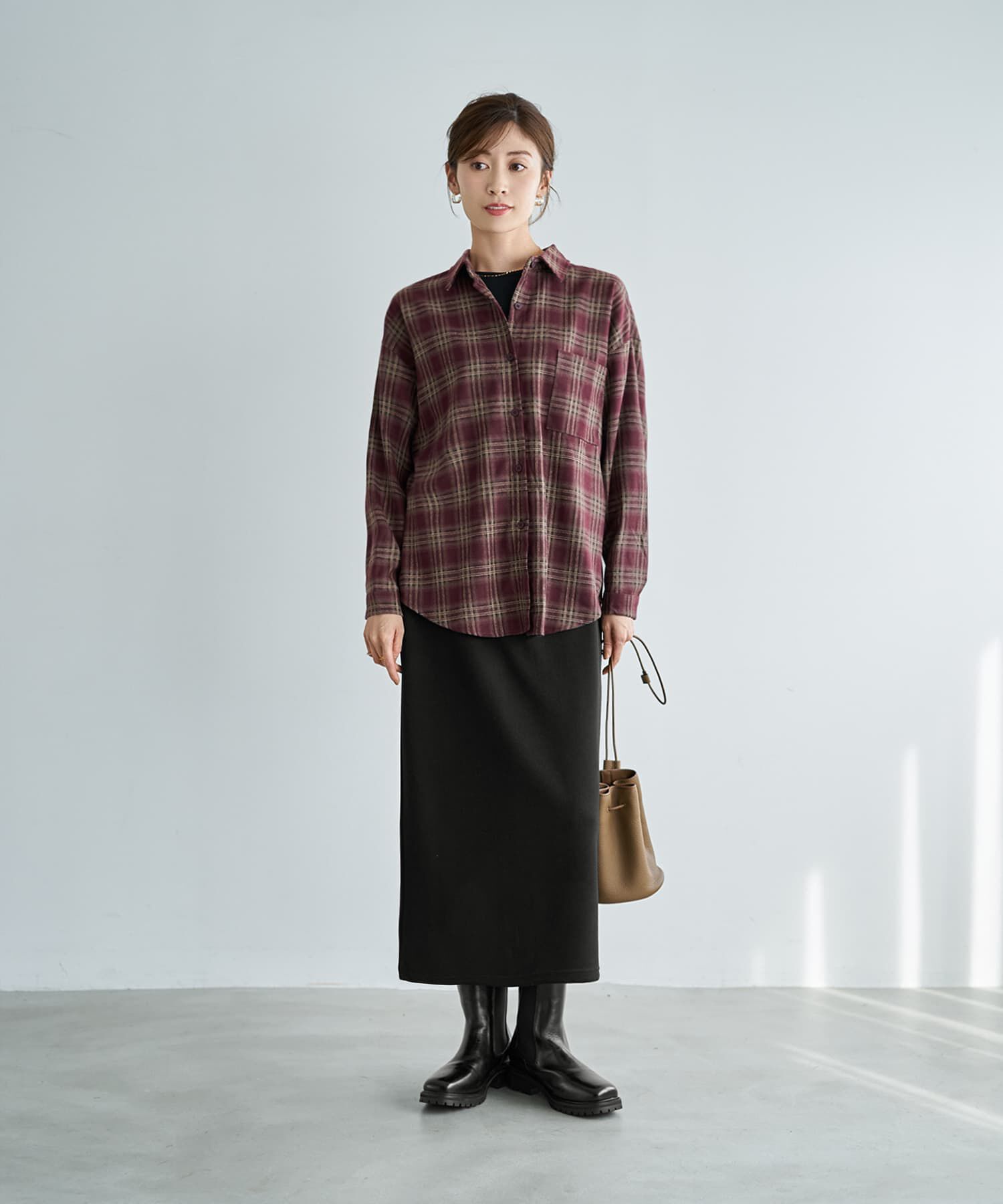 STYLE DELI「ぼかし織りチェック柄シャツ」|シャツ・ブラウス|