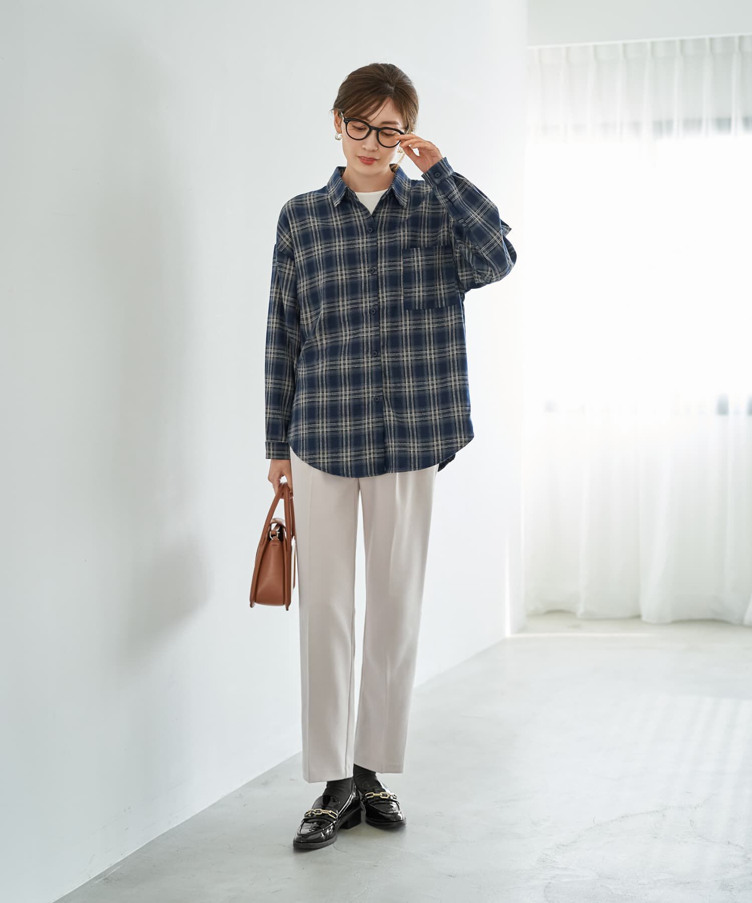 STYLE DELI「ぼかし織りチェック柄シャツ」|シャツ・ブラウス|