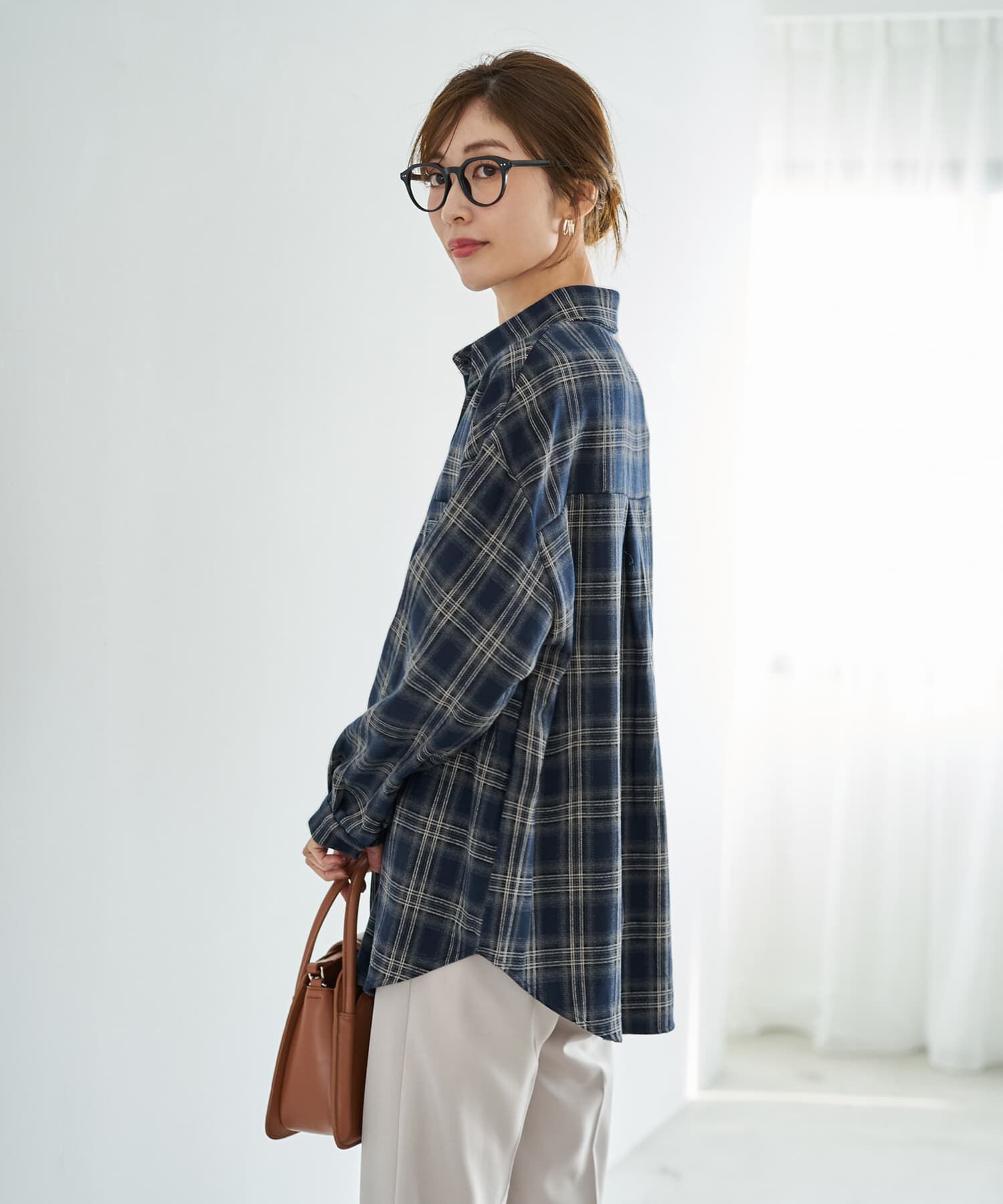 STYLE DELI「ぼかし織りチェック柄シャツ」|シャツ・ブラウス|