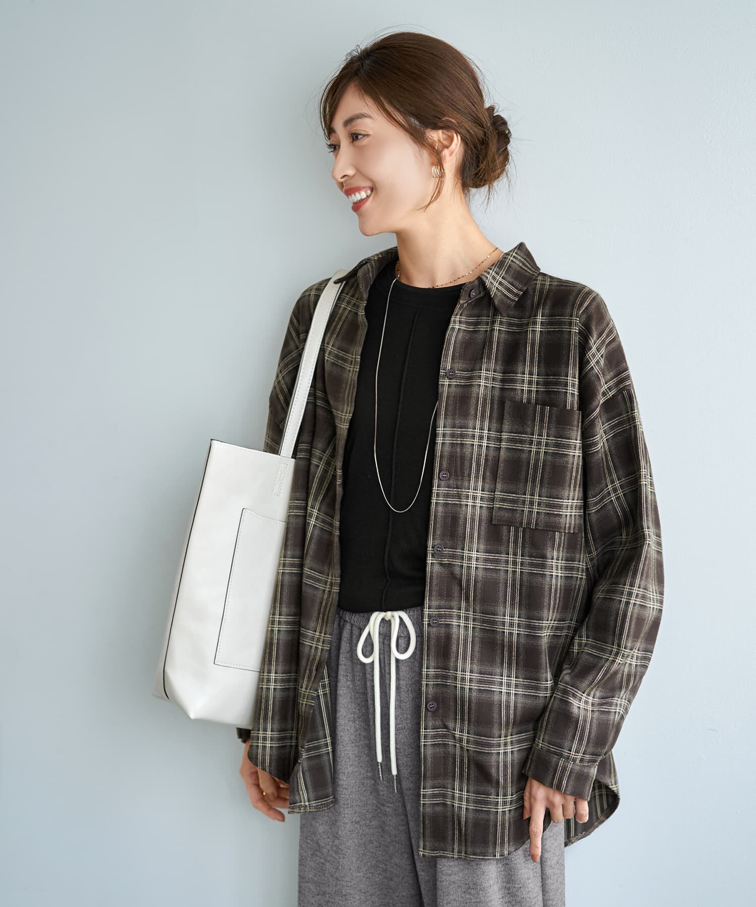 STYLE DELI「ぼかし織りチェック柄シャツ」|シャツ・ブラウス|