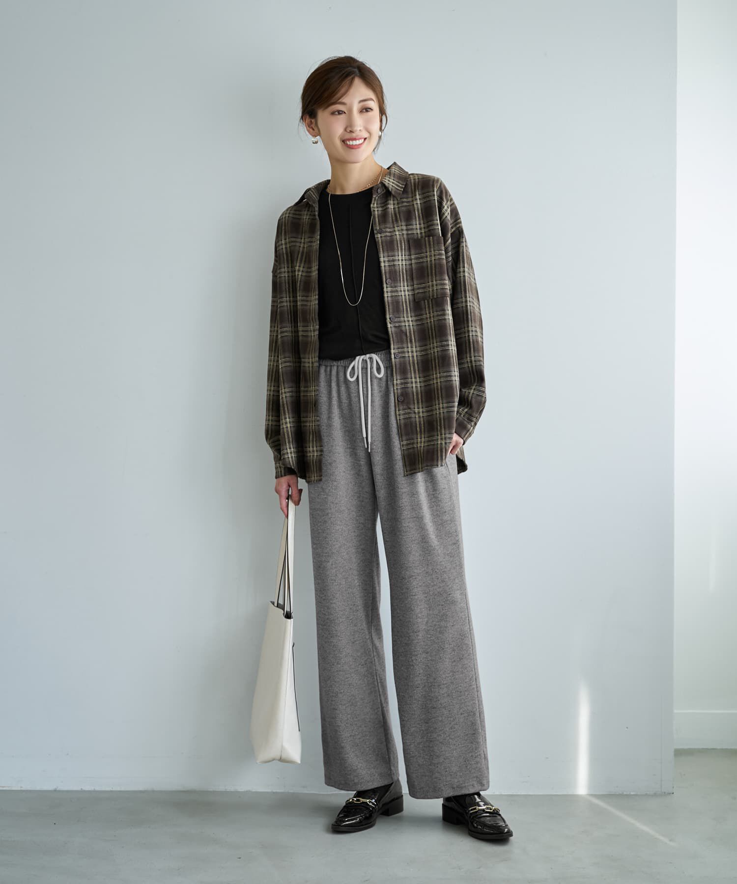 STYLE DELI「ぼかし織りチェック柄シャツ」|シャツ・ブラウス|