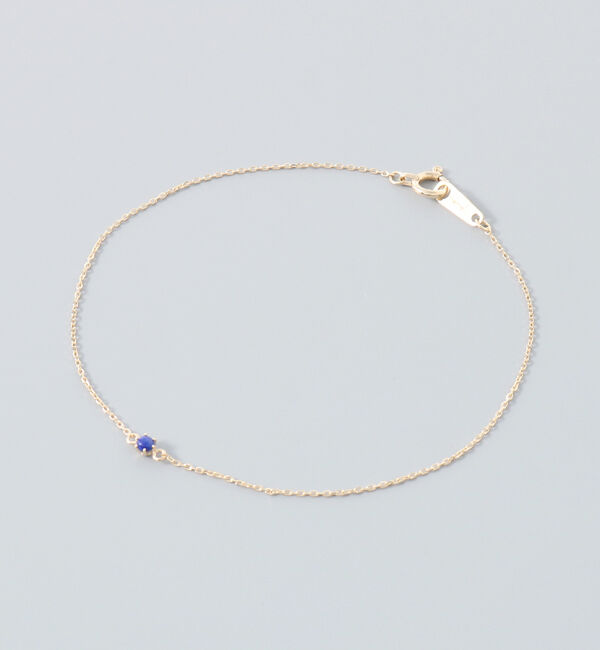 Phoebe「【K10】1粒カラーストーンブレスレット/天然石/ラピスラズリ/BOX付き」|ブレスレット・バングル|ゴールド