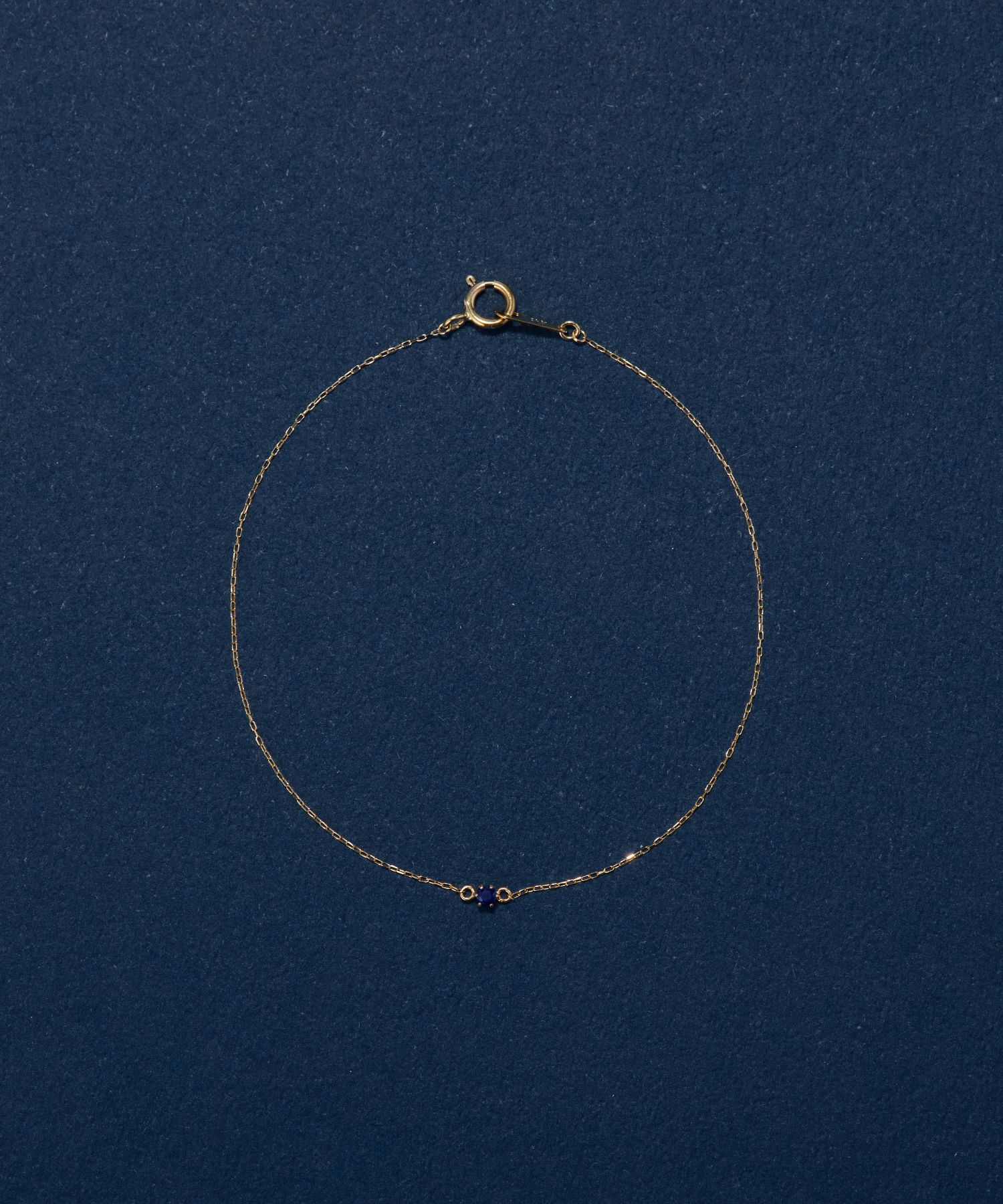 Phoebe「【K10】1粒カラーストーンブレスレット/天然石/ラピスラズリ/BOX付き」|ブレスレット・バングル|ゴールド