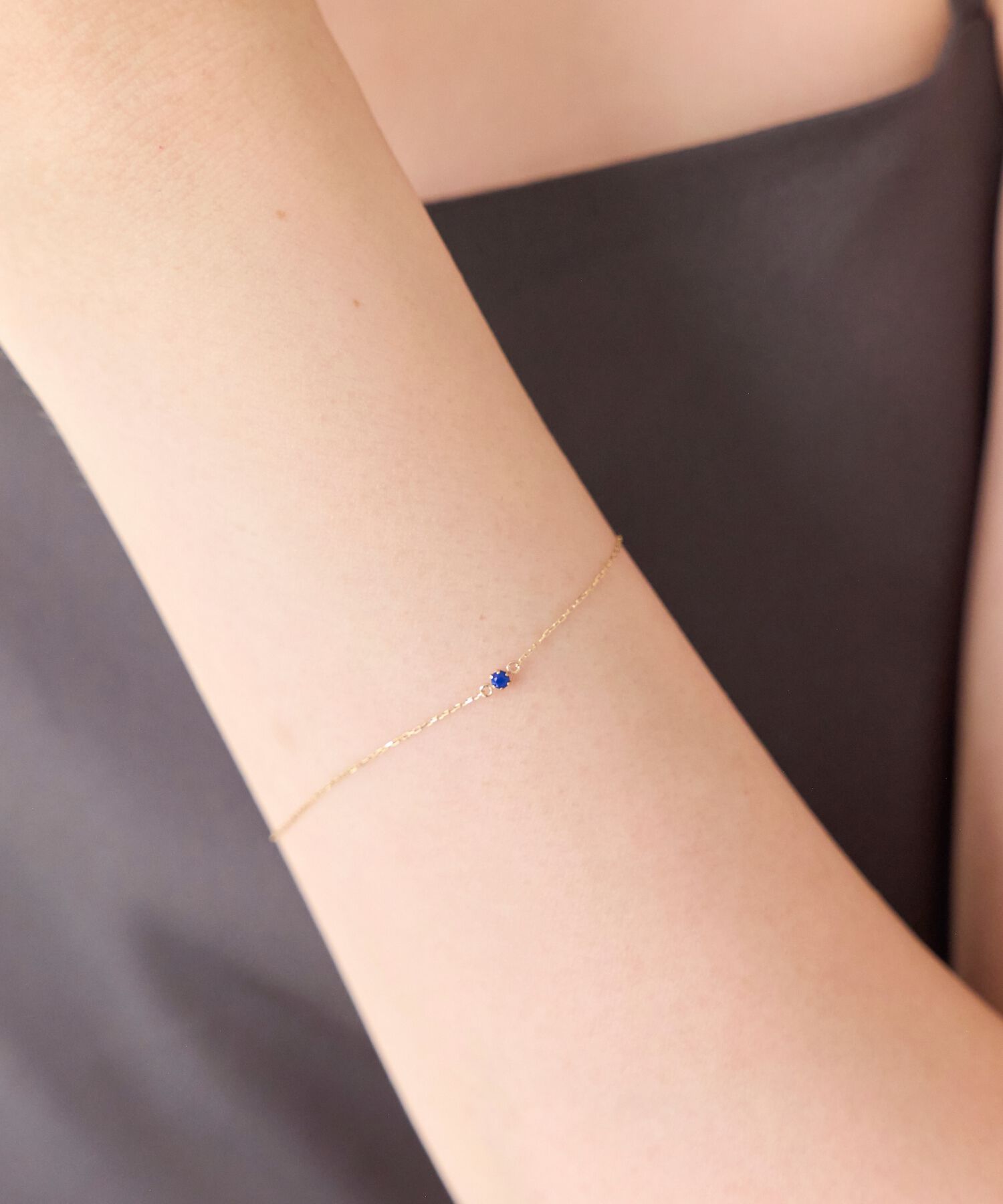 Phoebe「【K10】1粒カラーストーンブレスレット/天然石/ラピスラズリ/BOX付き」|ブレスレット・バングル|