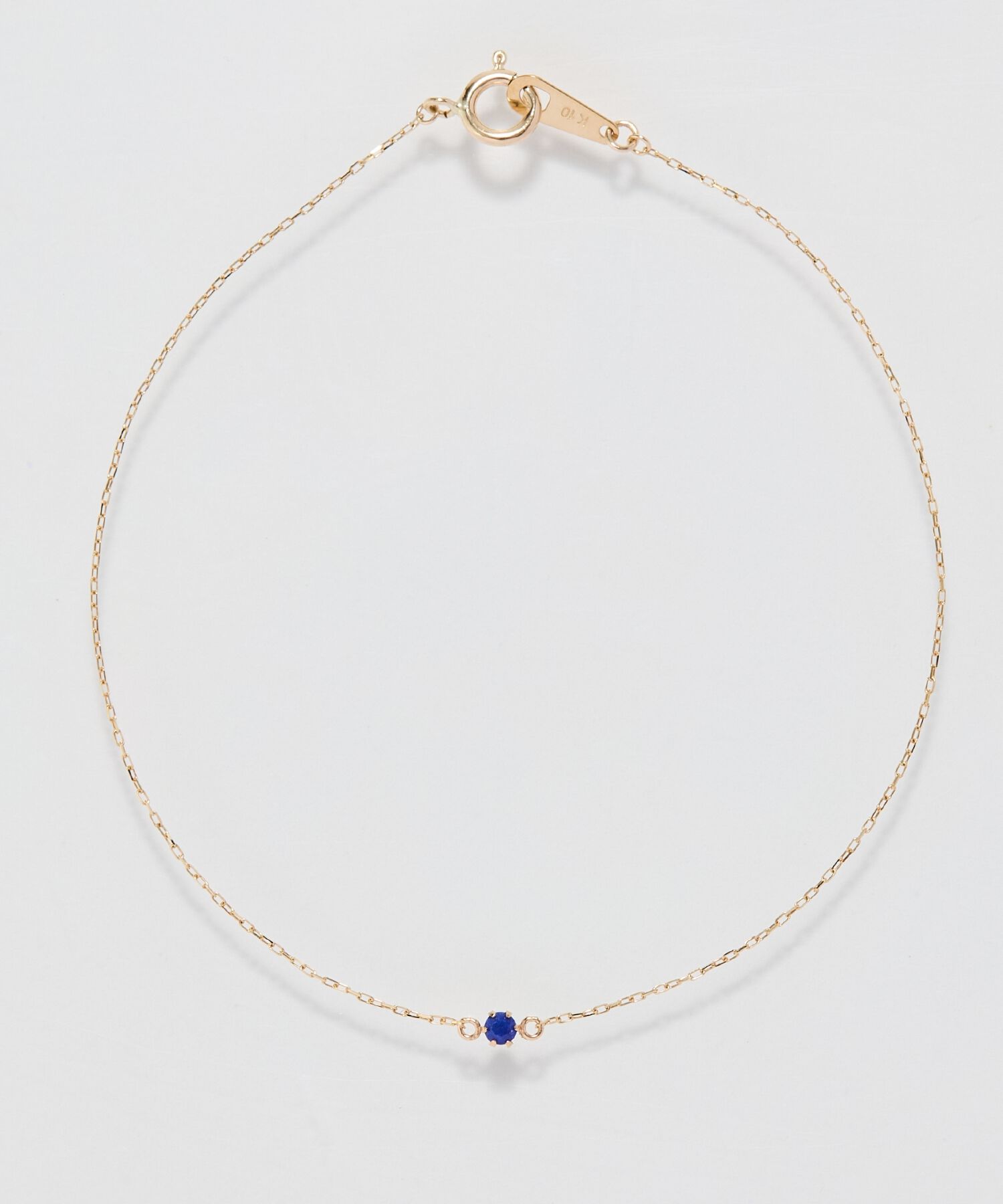 Phoebe「【K10】1粒カラーストーンブレスレット/天然石/ラピスラズリ/BOX付き」|ブレスレット・バングル|