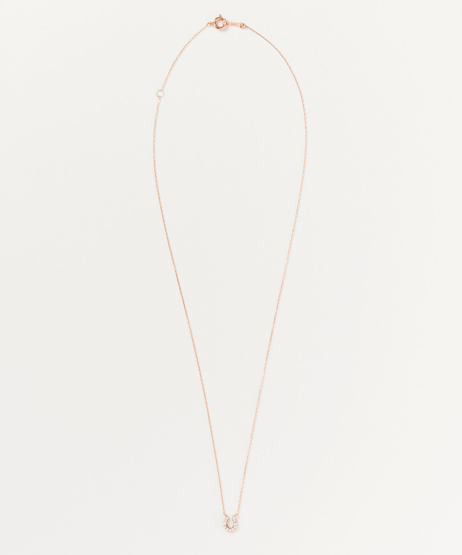 Phoebe「【K10】ホースシュービジューネックレス　ローズゴールド／BOX&ショッパーつき/全長:40cm」|ネックレス|