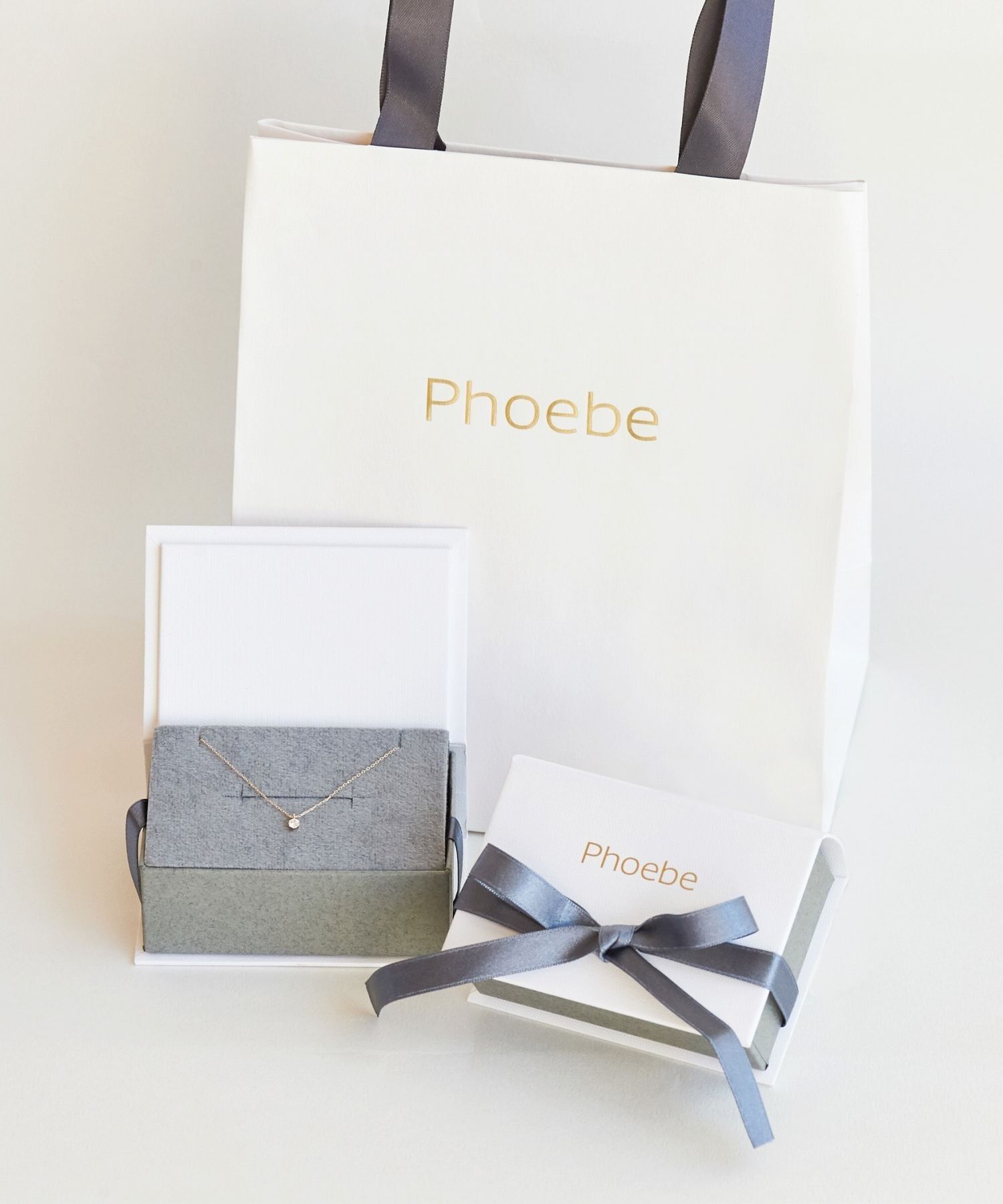 Phoebe「【K10】ホースシュービジューネックレス　ローズゴールド／BOX&ショッパーつき/全長:40cm」|ネックレス|