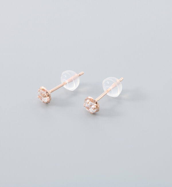 Phoebe「【K10】ローズバットピアス　ローズゴールド/BOX付き」|ピアス|ローズゴールド