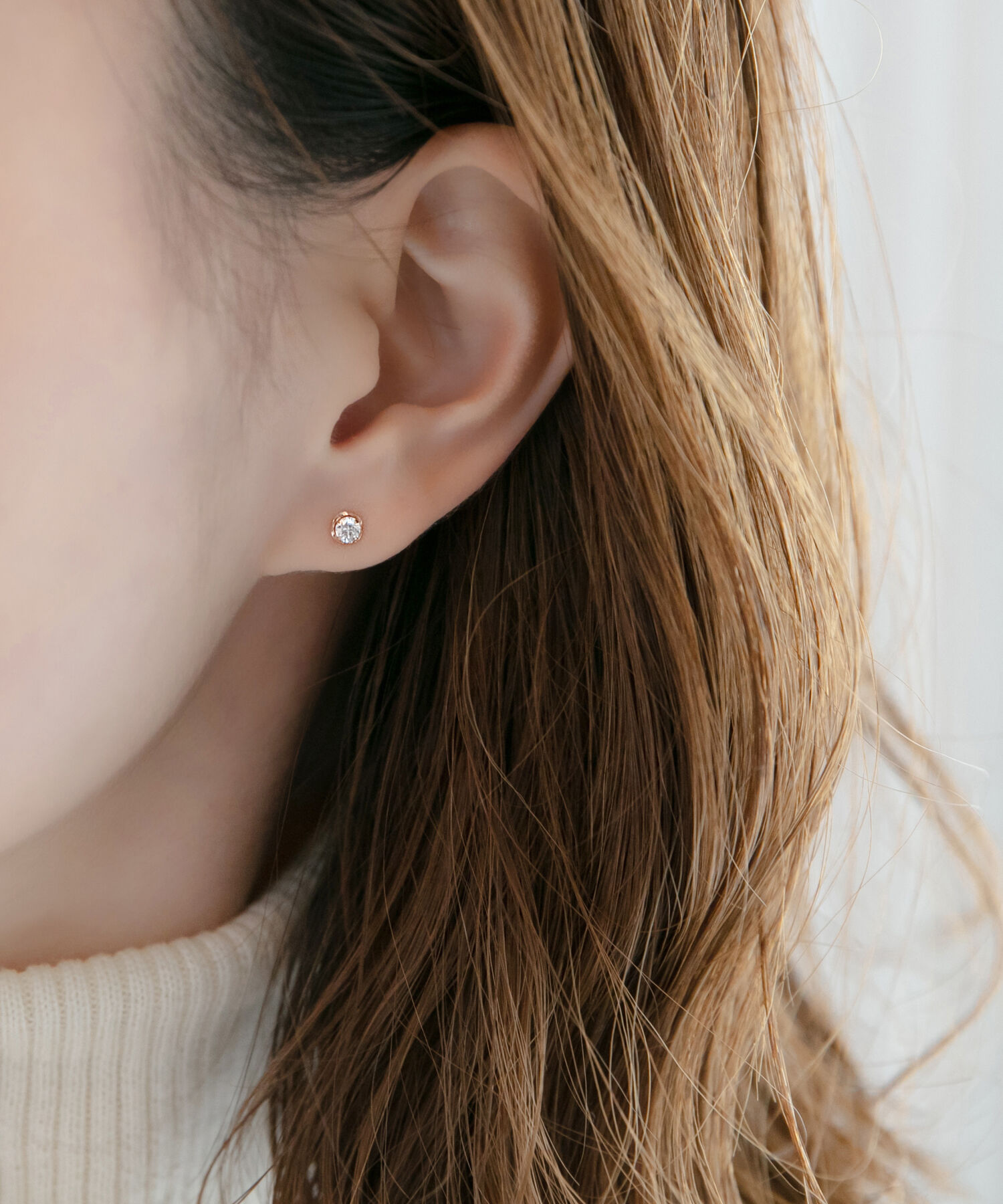 Phoebe「【K10】ローズバットピアス　ローズゴールド/BOX付き」|ピアス|