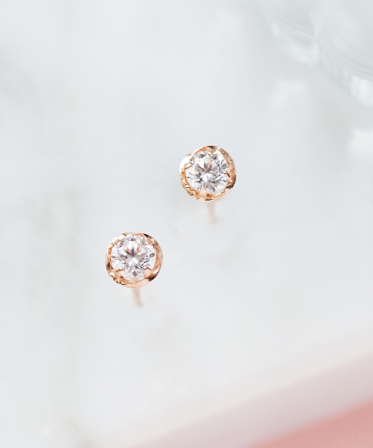 Phoebe「【K10】ローズバットピアス　ローズゴールド/BOX付き」|ピアス|