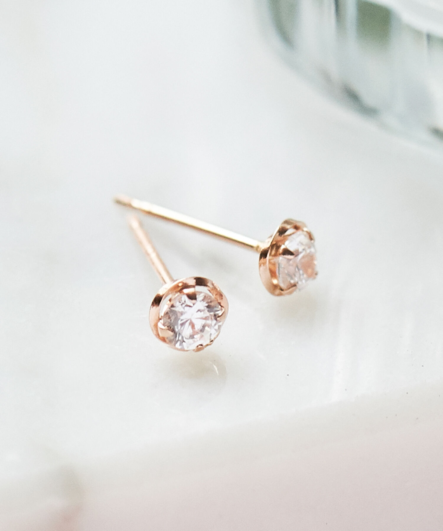 Phoebe「【K10】ローズバットピアス　ローズゴールド/BOX付き」|ピアス|