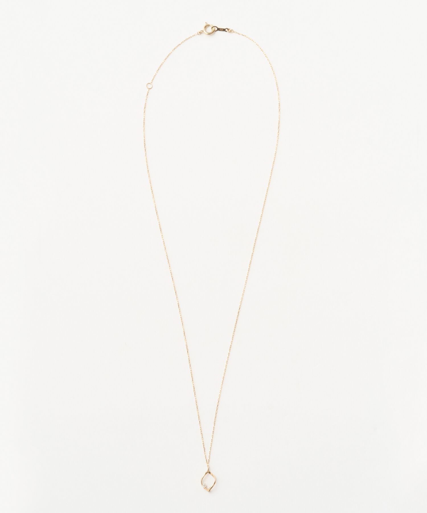 Phoebe「【K10】リーフィーダイヤモンドネックレス/BOX付き/全長:40cm」|ネックレス|