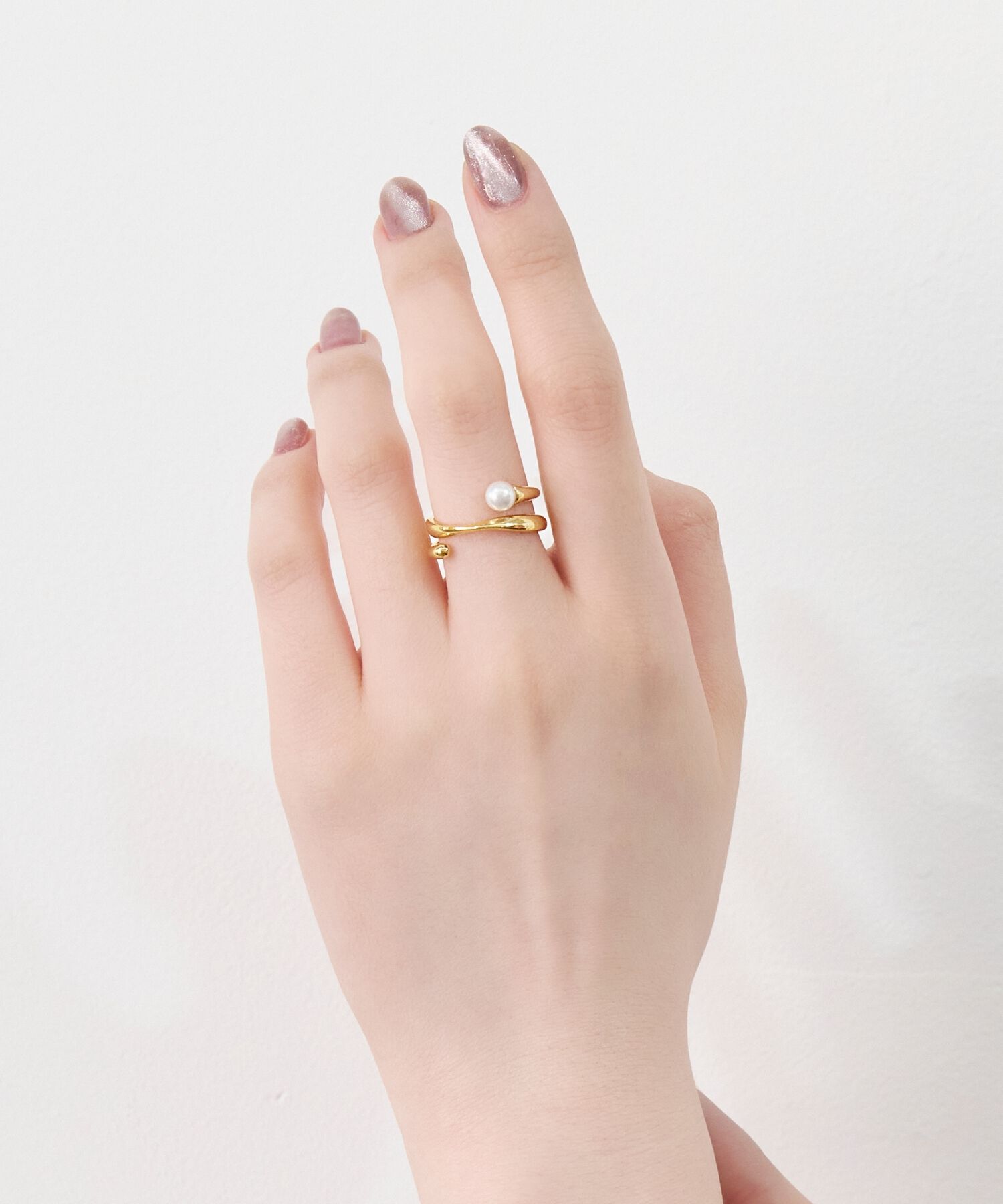 Phoebe「2wayリボンパールリング&イヤーカフ」|リング|