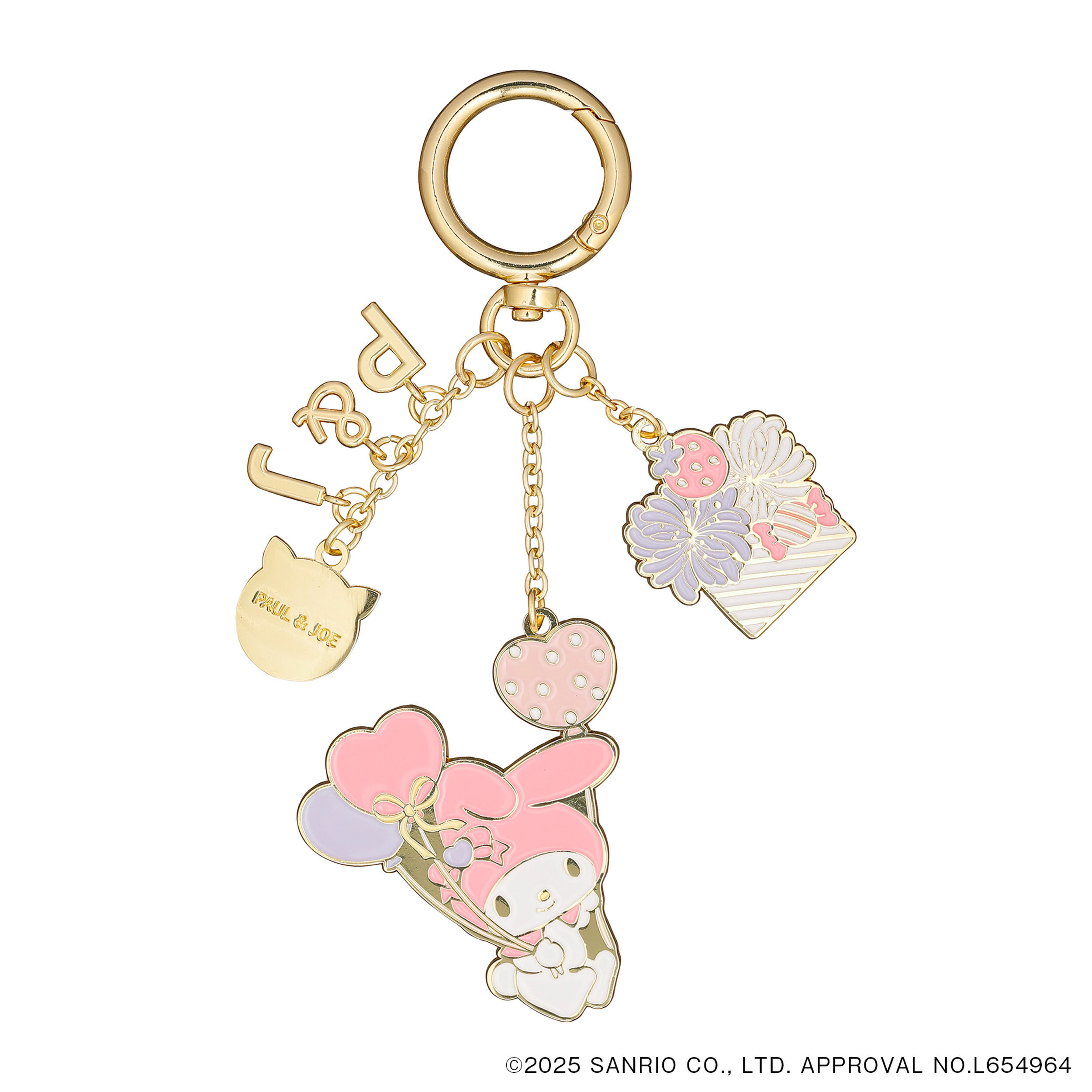 PAUL&JOE「クリザンテームとマイメロディのキーリング／ポール＆ジョーｘマイメロディ」|チャーム・キーホルダー|ピンク
