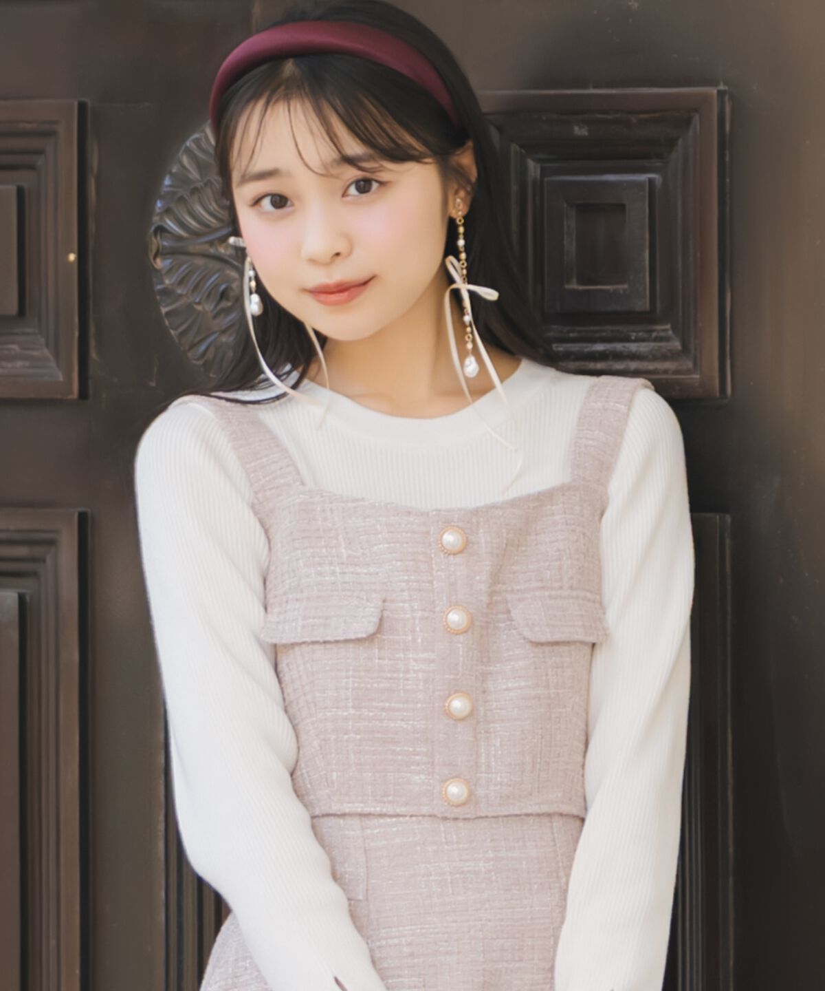 WILLSELECTION「ツイードビスチェ」|その他|ピンク