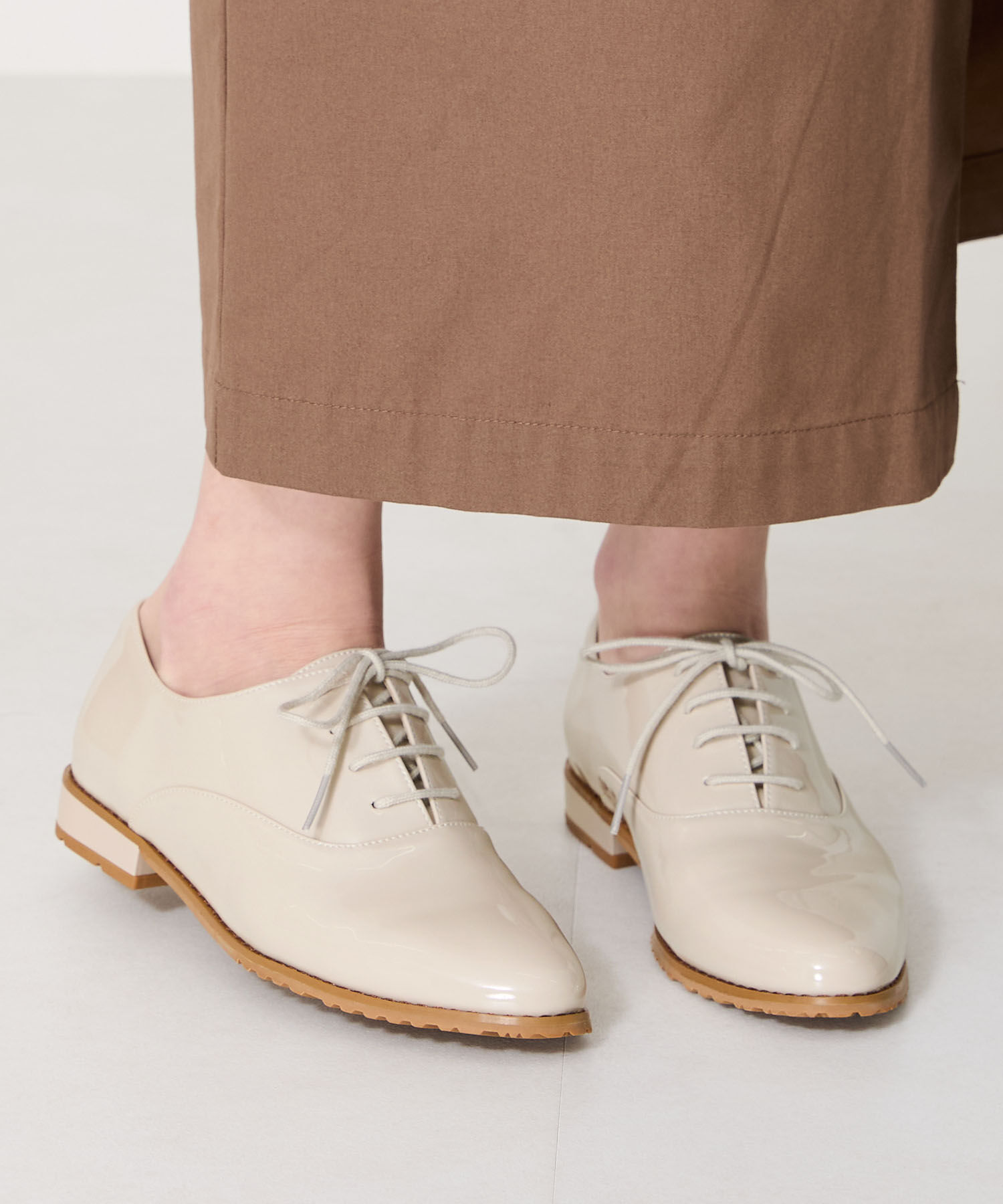 ORiental TRaffic「【防水】アーモンドトゥレースアップレインシューズ/R-1018 レインシューズ レイン 人気 定番 トレンド」|パンプス|WHITE